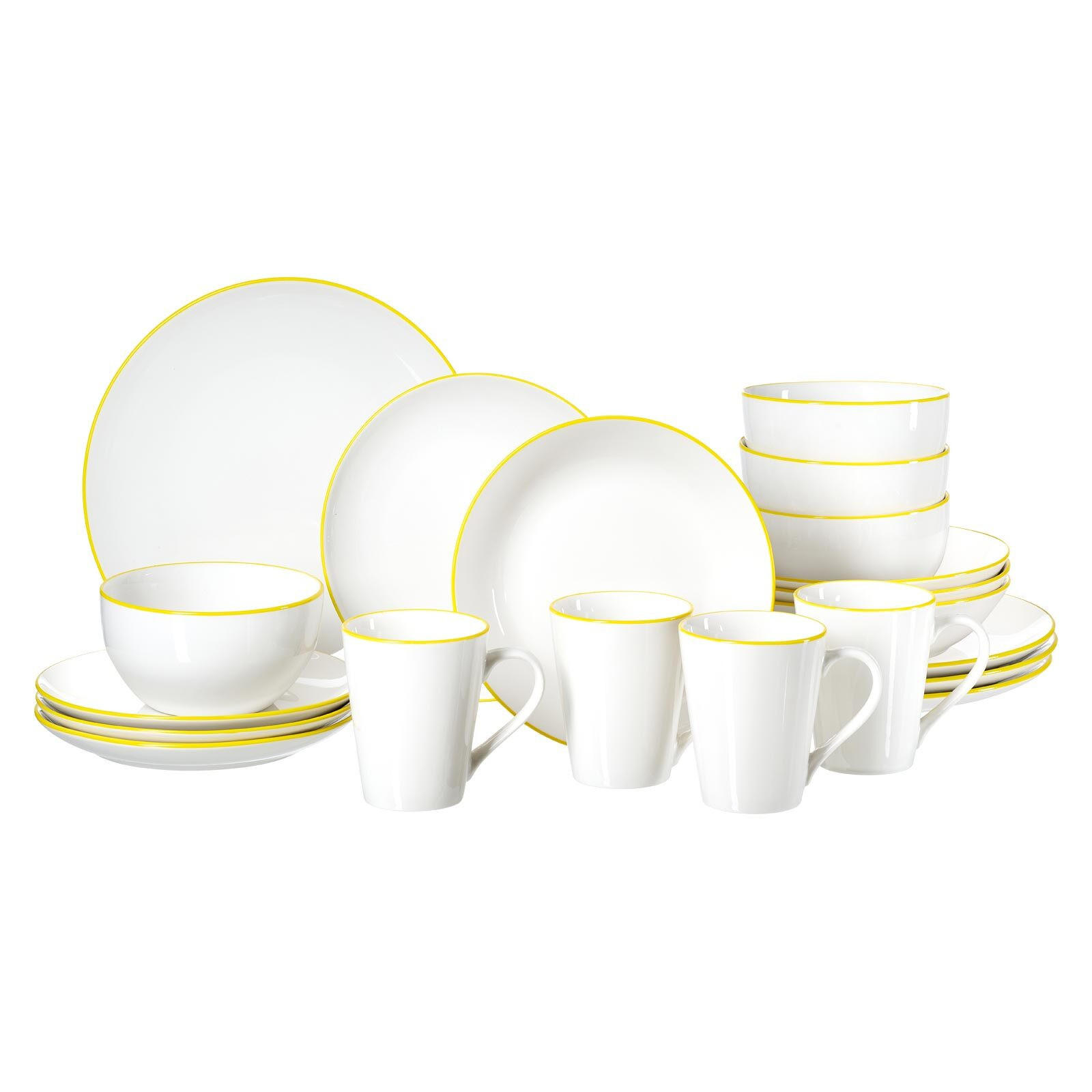 KOMBI-SET Adela gelb 20er Set - Gelb, Keramik (1/1/1cm) - Ritzenhoff Breker