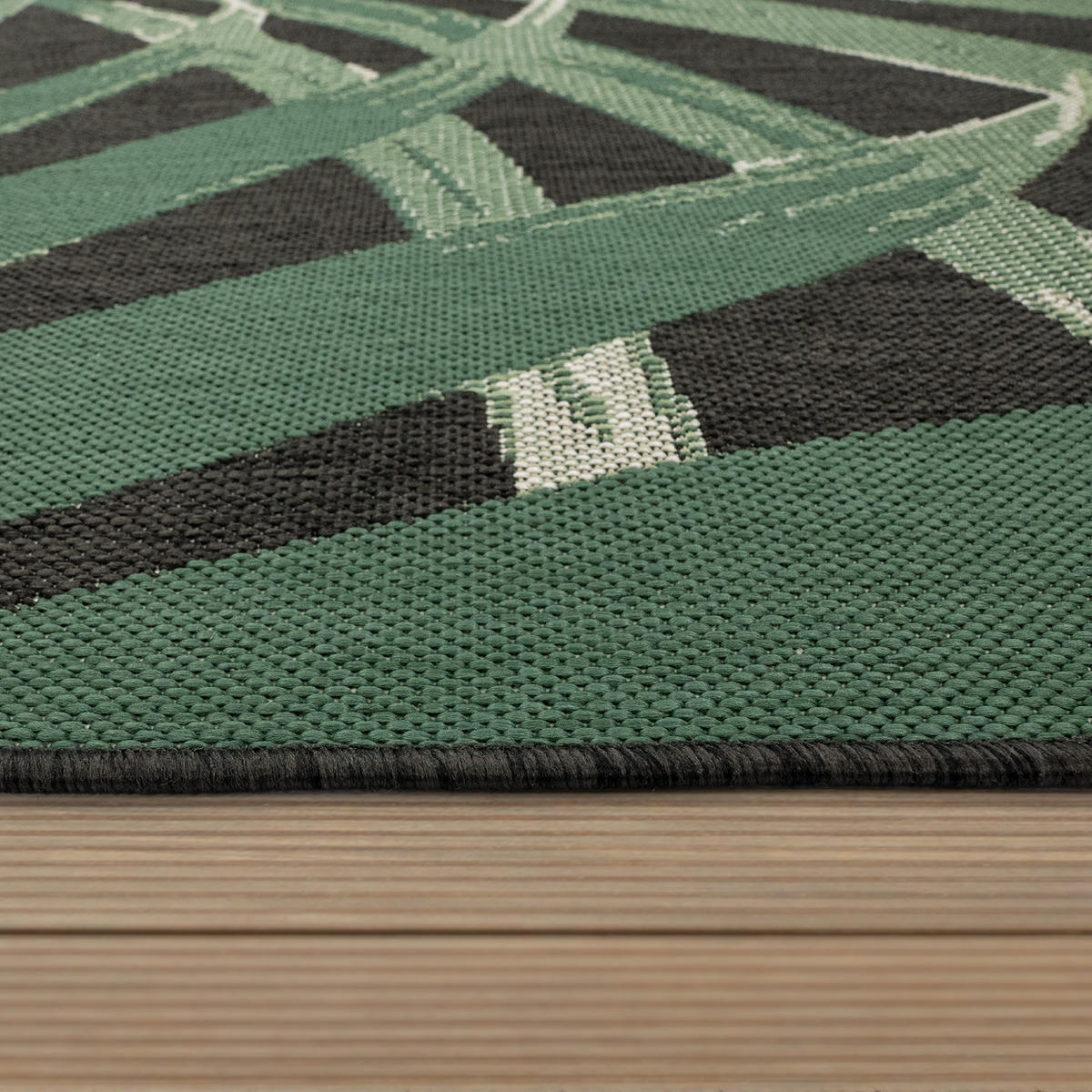 OUTDOORTEPPICH 160/160 cm Ostende 552 - Schwarz, Textil (160/160cm) - Paco Home