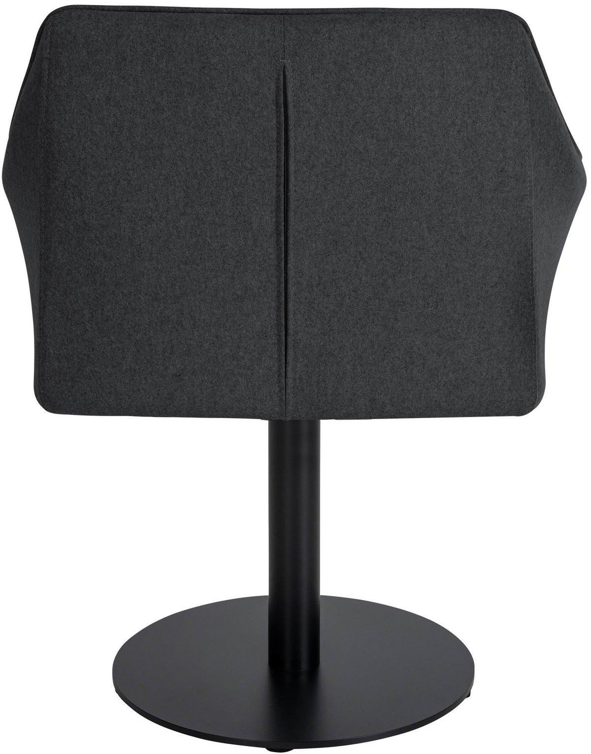 SESSEL Filz Anthrazit - Anthrazit/Schwarz, Textil/Metall (64/75/48cm) - CLP
