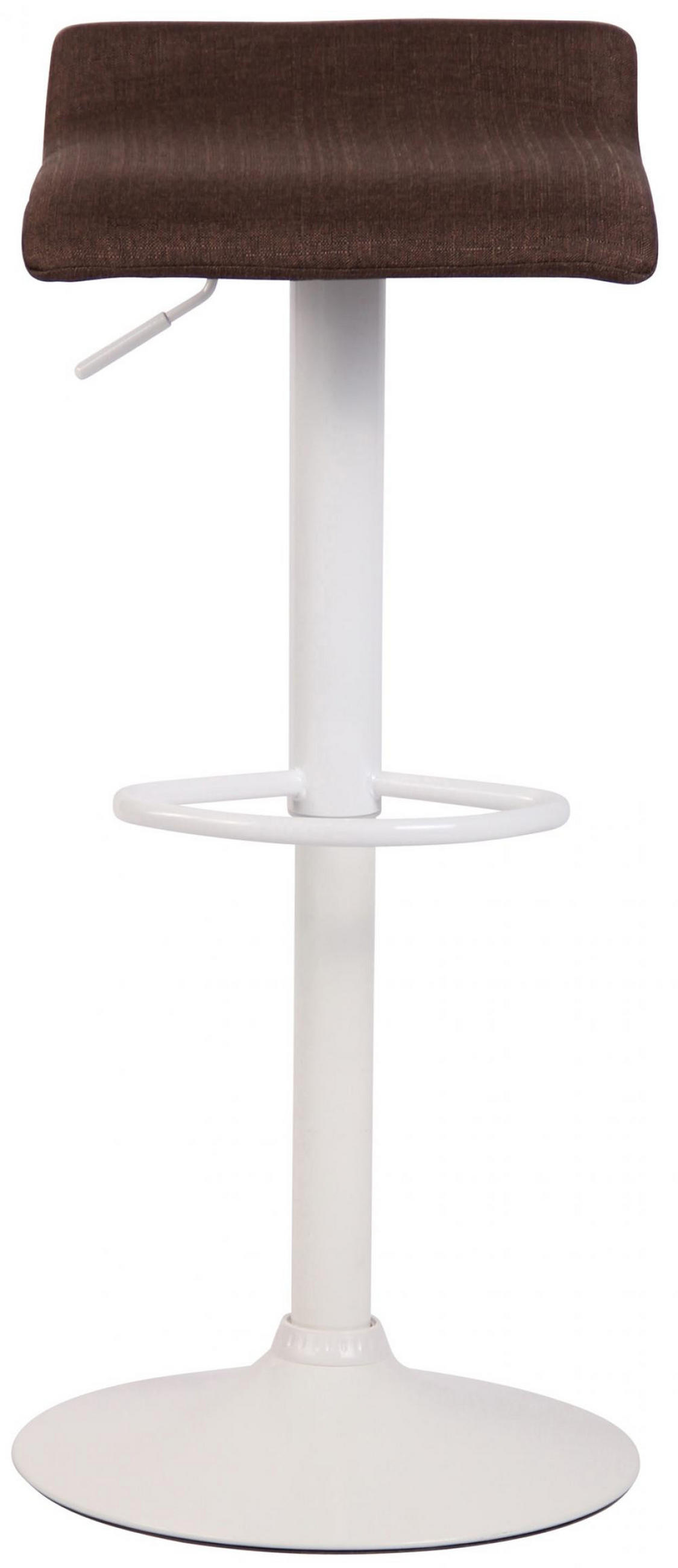 BARHOCKER Stoff braun - Weiß/Braun, Textil/Metall (36/63/39cm) - CLP