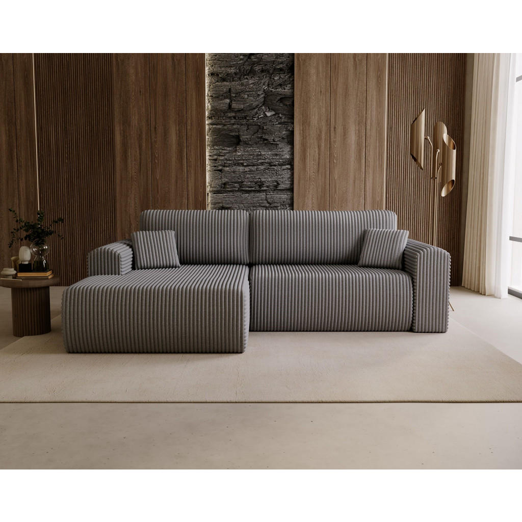 Thumbnail - Bettso Ecksofa, Dunkelgrau, Holzwerkstoff, Textil, Ottomane links,L-Form, 257x177 cm, Wohnzimmer, Sofas & Couches, Wohnl...