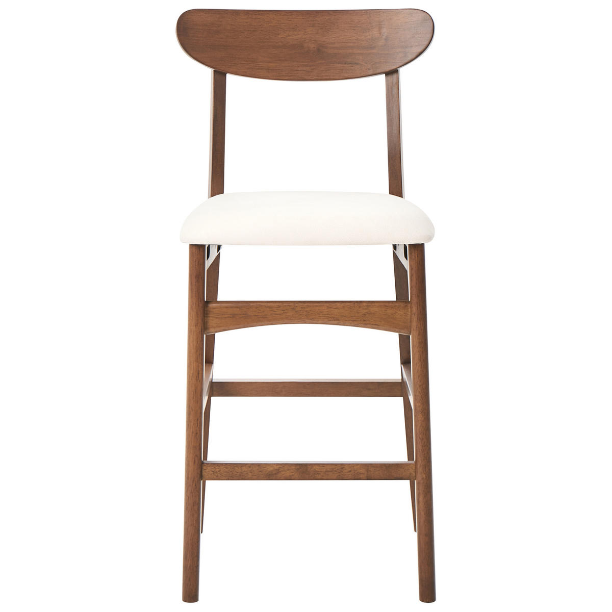 BARSTUHL 2er-Set Holz Braun/Hellbeige Doyle - Beige, Holz (44/93/52cm) - Beliani