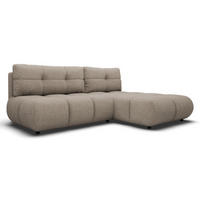 ECKSOFA Dunkelbeige MILA Ausziehbar Rechts - Beige, Textil (177/230cm) - Sepro Meble