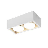 LED Deckenstrahler 2 Flammig Aufputz LED Deckenspots - Aufbaustrahler Weiß GX53 20/10/8cm - Weiß, Metall (20/10/8cm) - ZMH