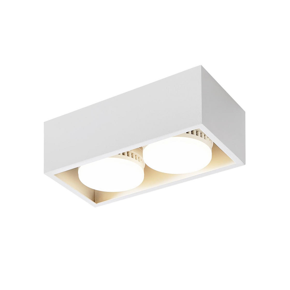 LED Deckenstrahler 2 Flammig Aufputz LED Deckenspots - Aufbaustrahler Weiß GX53 20/10/8cm - Weiß, Metall (20/10/8cm) - ZMH