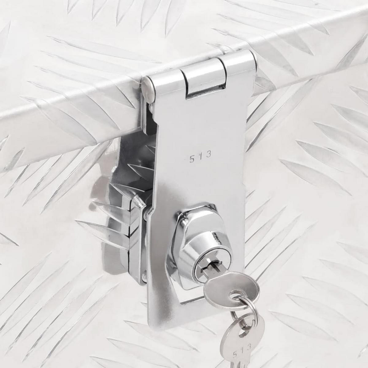 ALUMINIUMBOX mit Deckel Metallkiste 80x39x30 cm Silber - Silberfarben, Metall (80/30/39cm) - DELUKE