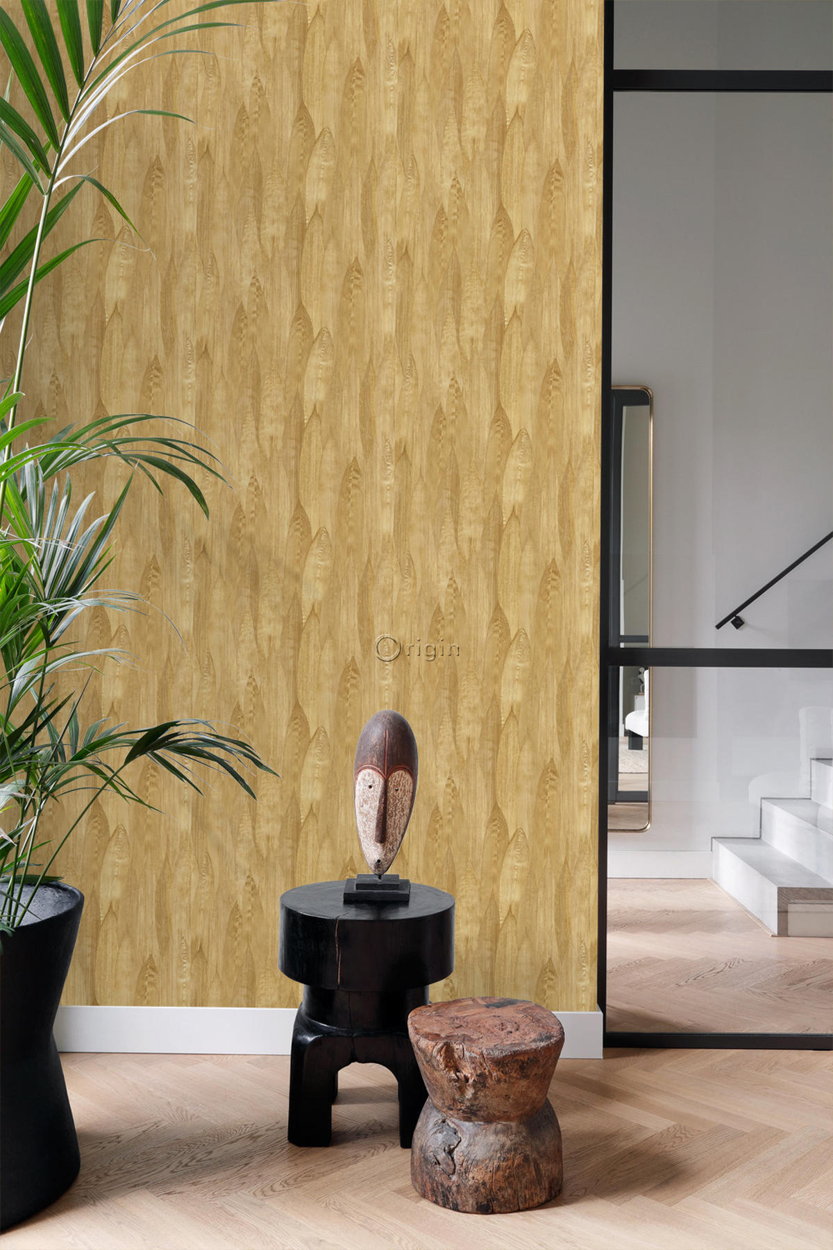 TAPETE Blätter 50 x 900 cm - Gelb, Papier (50/900cm) - Origin Wallcoverings