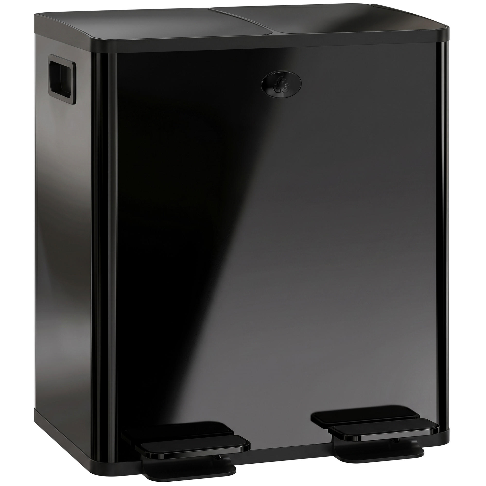 ABFALLEIMER Schwarz 1 Stück - Schwarz, Metall (36/51.6/45.8cm) - GiPP