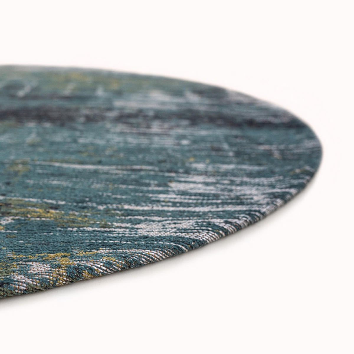 TEPPICH Glen Cove Atlantic Streaks 240/240 cm - Blau, Kunststoff/Textil (240/240cm) - Louis De Poortere