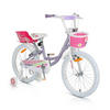 KINDERFAHRRAD Fashion 20 Zoll lila Stützräder, Korb am Lenker, Puppensitz - Violett, Metall (87cm)