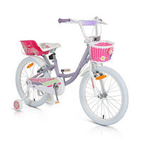 KINDERFAHRRAD Fashion 20 Zoll lila Stützräder, Korb am Lenker, Puppensitz - Violett, Metall (87cm)
