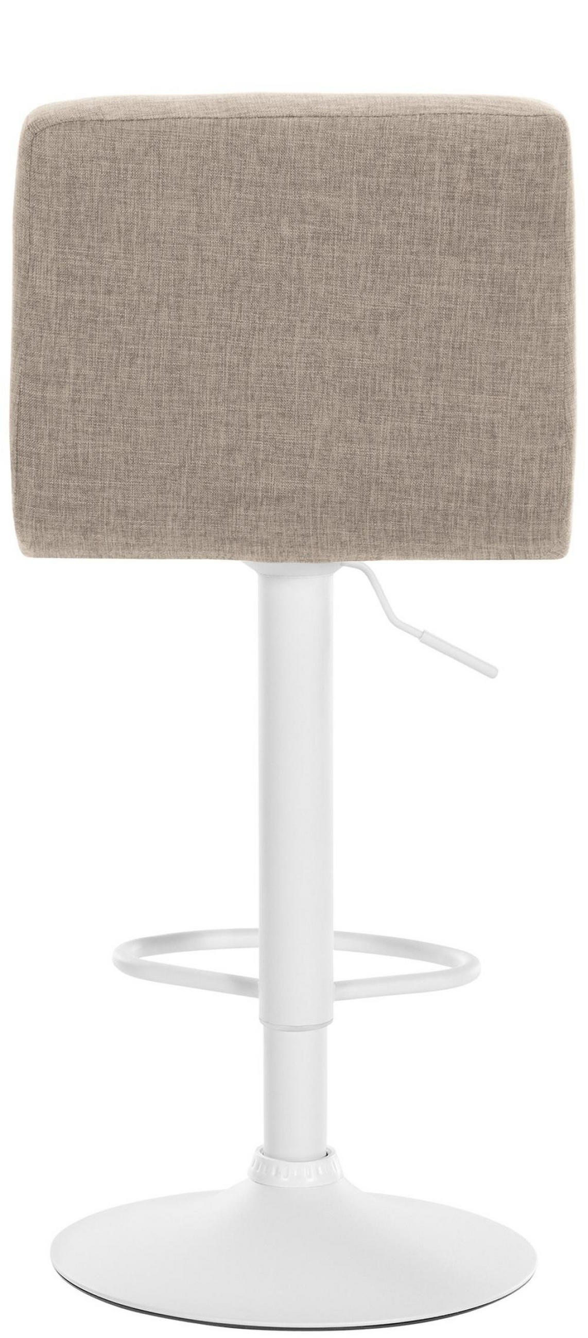 BARHOCKER Stoff creme - Creme/Weiß, Textil/Metall (46/94/47cm) - CLP