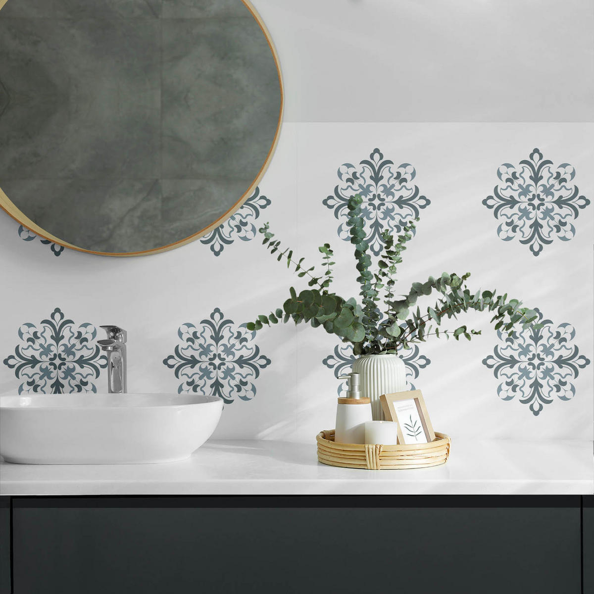 WANDPANEEL 6x 60x30 cm selbstklebend Velaria - Graphitfarben, Kunststoff (30/1.6/60cm) - Wallfluent