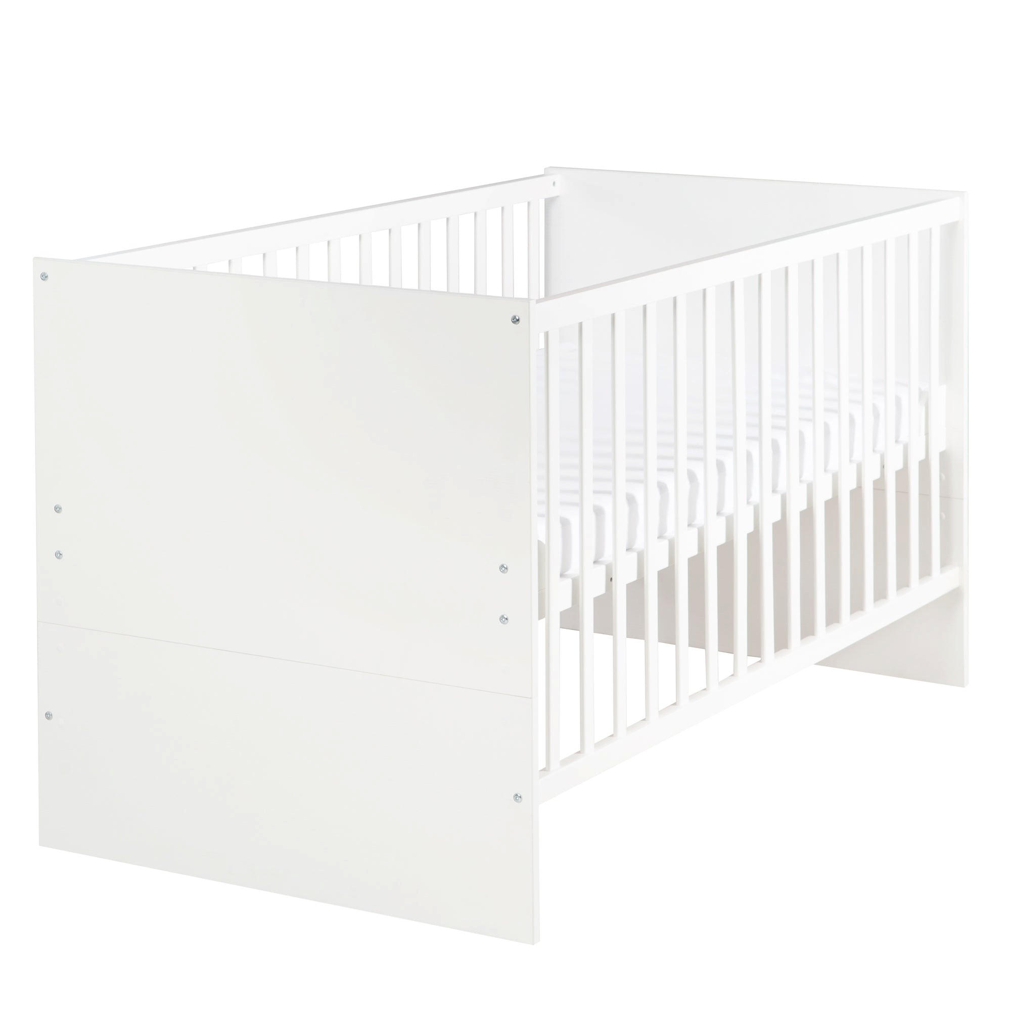 BABYBETT Anton 70 x 140 cm - Weiß, Holzwerkstoff (70/140cm) - Roba