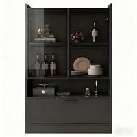 VITRINE Schwarz 80/35/120 cm - Schwarz, Holzwerkstoff (80/120/35cm) - PANGIVO