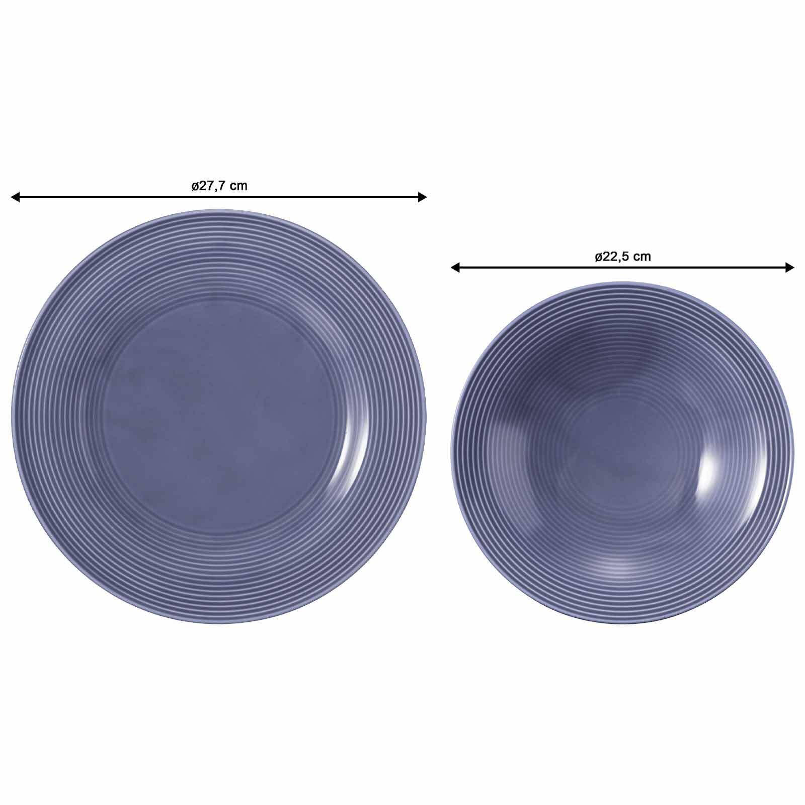 TAFELSERVICE Beat Color Glaze Fliederblau 12er Set - Violett, Keramik (32.3/23.5/32.3cm) - Seltmann Weiden