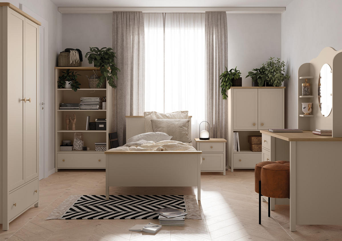 STANDREGAL STORY 2 - Eichefarben/Beige, Holzwerkstoff (85/171/42cm) - Meblini