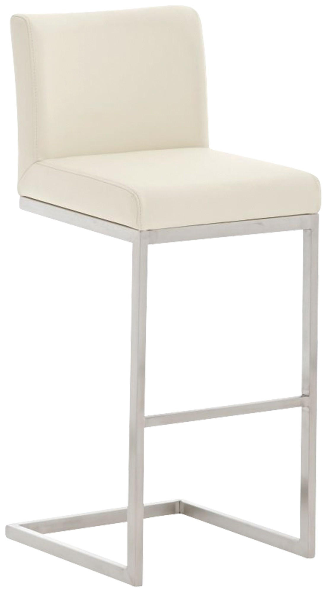 furnicato Barhocker Creme 42x104x48 cm