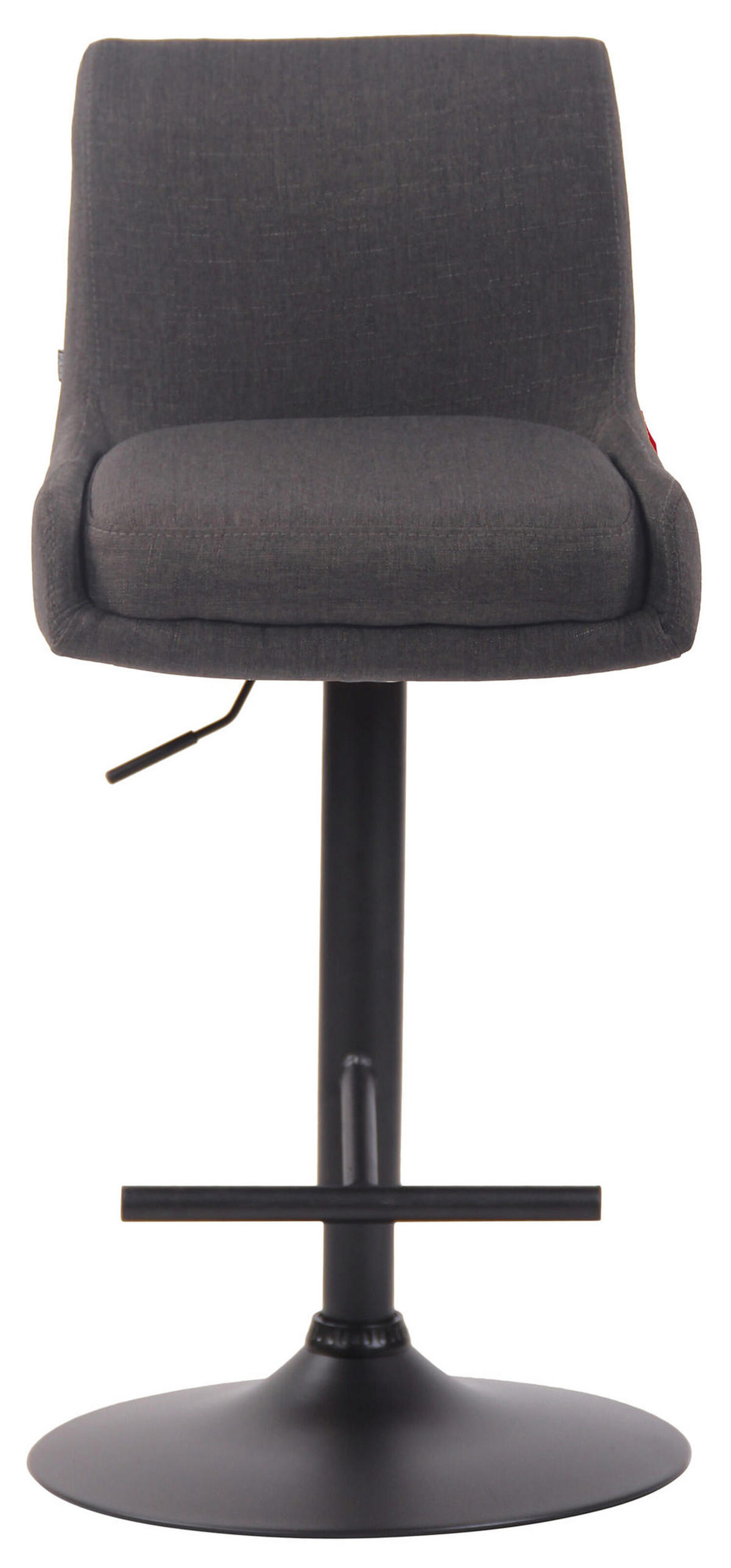 BARHOCKER Cludo, Gestell schwarz, Stoff Dunkelgrau - Dunkelgrau/Schwarz, Textil/Metall (43/100/50cm) - TPFLiving