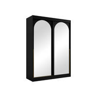 SCHIEBETÜRENSCHRANK Modin 150 - Goldfarben/Schwarz, Holzwerkstoff/Kunststoff (150/216/65cm) - MIRJAN24