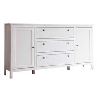 KOMMODE FARGE mit Schubladen und Türen, weiß - Weiß, Holz (183/98/38cm) - KONSIMO®