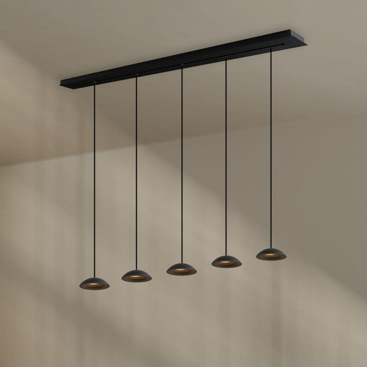 LED-HÄNGELEUCHTE Santa Air 5-flammig Schwarz - Schwarz, Metall (11/11/3.2cm) - s.luce