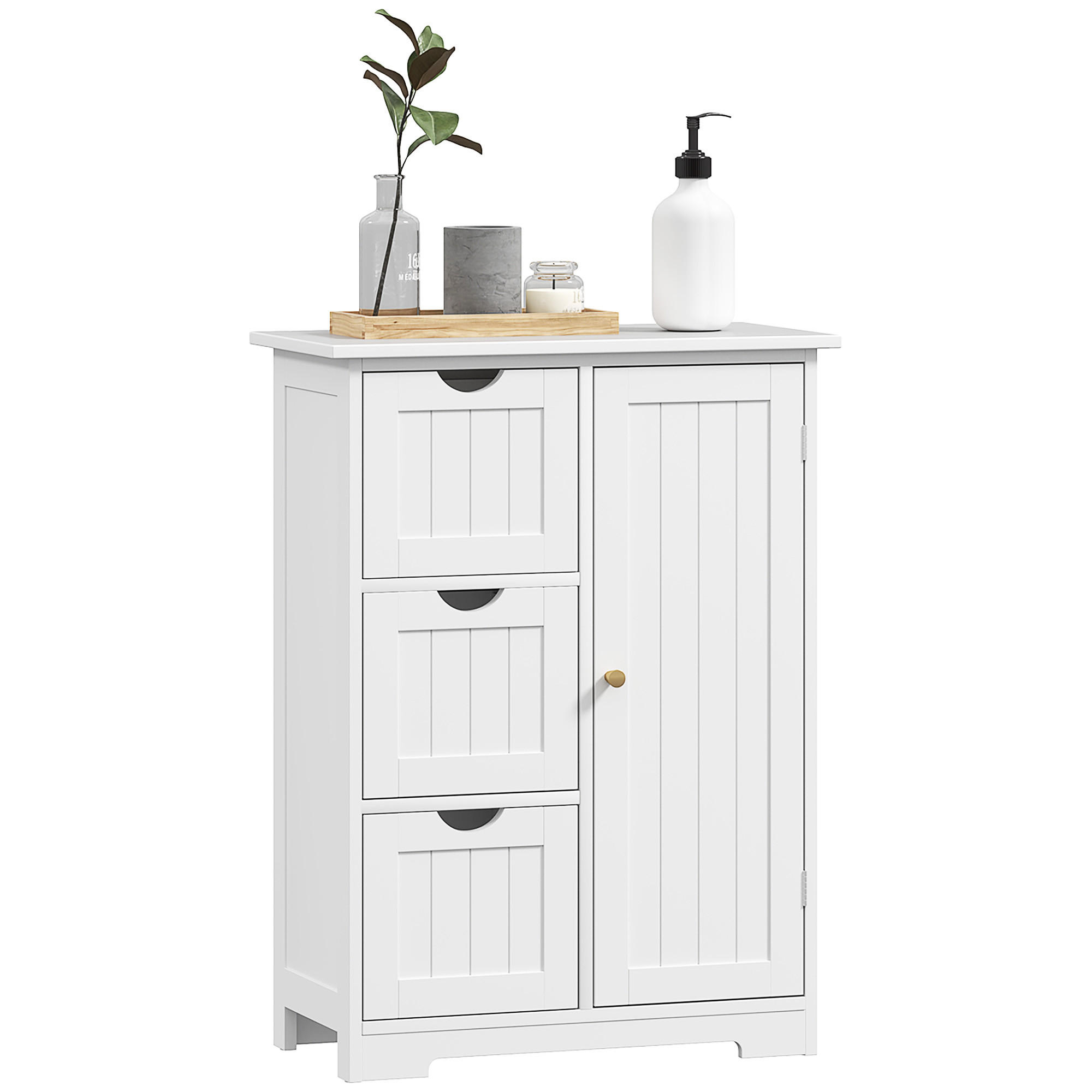 ComfortXL Badezimmerschrank Weiß 30x80x60 cm