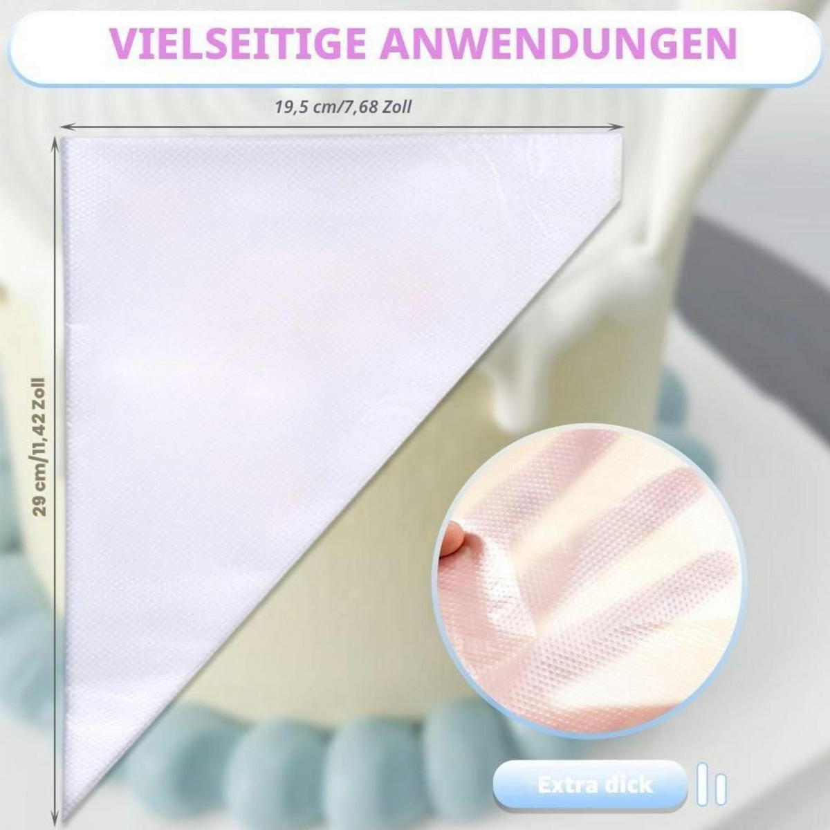 SPRITZBEUTEL 100 Stück Set Transparent - Transparent, Kunststoff (2.2/20/10cm)
