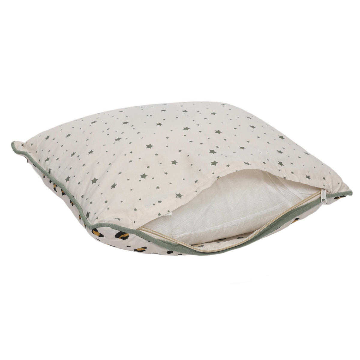KINDERKISSEN in Leopardenmuster Leopard 40/40/10 cm - Multicolor, Kunststoff (40/40cm) - Atmosphera for kids