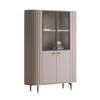 VITRINE ELODIE mit LED-Beleuchtung Kaschmir - Kaschmir, Holzwerkstoff (112/155/40cm) - Lookway