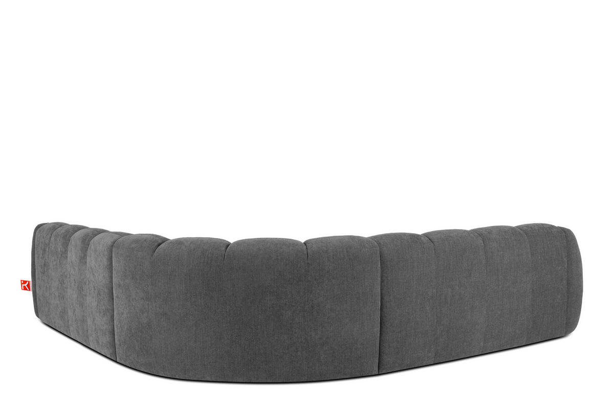 ECKSOFA RECHTS/LINKS FLAVA, Aschgrau - Grau, Holz/Holzwerkstoff (310/310cm) - KONSIMO®