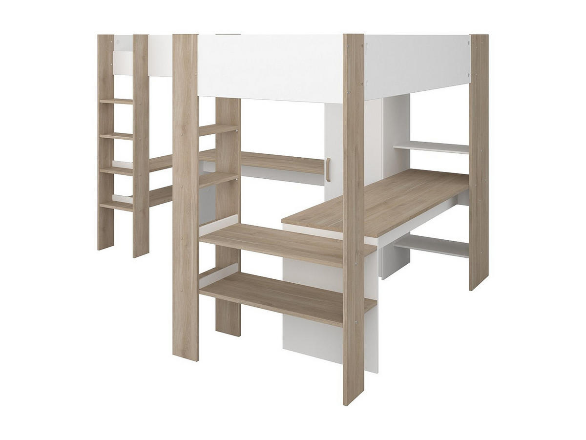 HOCHBETT - 2 -Sitzer - Holzspan - naturfarben hell, weiß - LASCANO - Naturfarben, Holz (232.2/295.7cm) - Vente-Unique