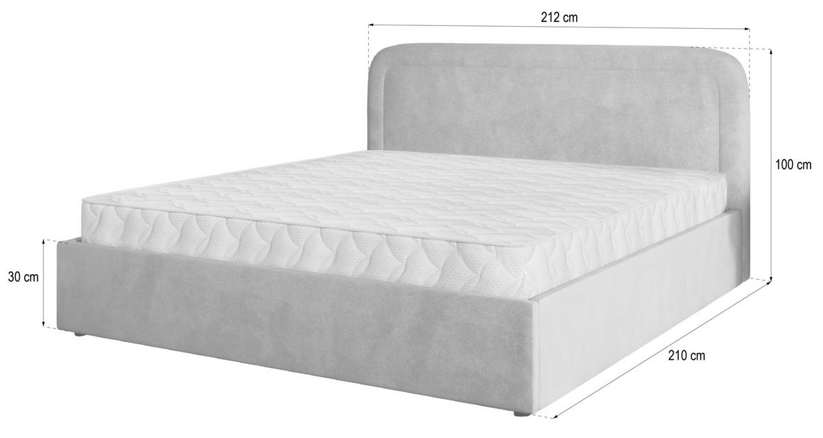 POLSTERBETT BENIRA K 200x200 cm mit Bettkästen - Blau - Blau, Holz/Textil - MASSENO