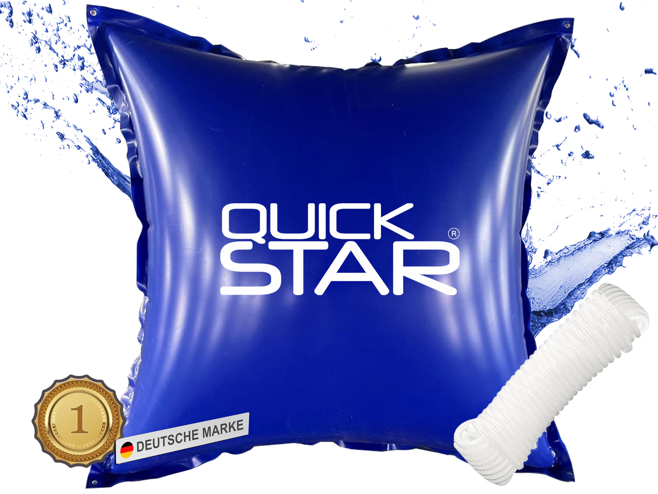 Thumbnail - Quick Star Poolkissen, Blau, Kunststoff, Rechteckig, 120x120 cm, Freizeit, Pools und Wasserspaß, Poolzubehör, Poolabdeck...