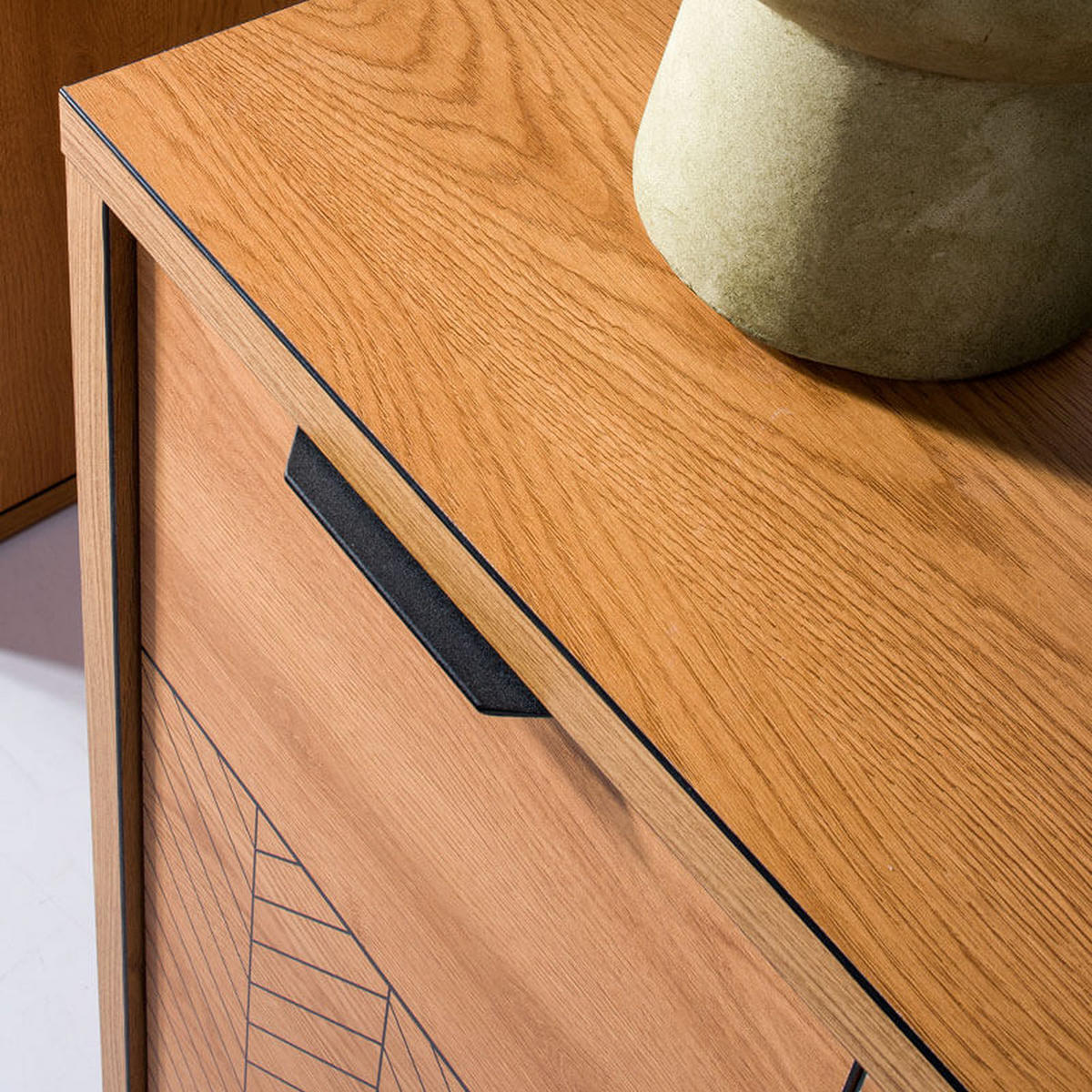 KOMMODE Fonti F-5 117,5 x 90 x 40,6 cm Karamell-Eiche - Eichefarben, Holzwerkstoff (117.5/90/40.6cm) - Koseto