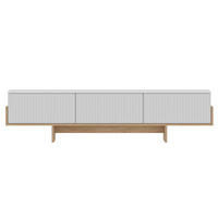 TV-MÖBEL Wopi weiß 180 cm im zeitgenössischen Stil mit Schrank - Weiß, Holzwerkstoff (180/44/30cm) - Concept Usine