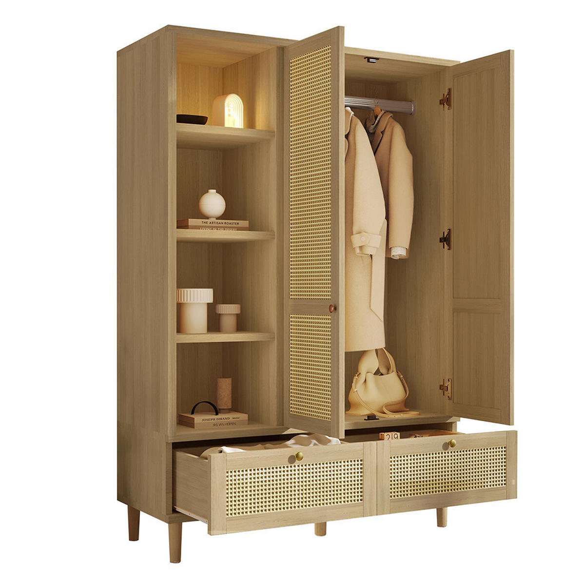 KLEIDERSCHRANK 180x120x50 cm in Eiche - Eichefarben, Holz (120/180/50cm)