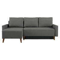 ECKSCHLAFSOFA Oviedo - Grau, Holz/Kunststoff (225/140cm) - MIRJAN24