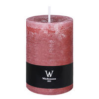 STUMPENKERZE Rustik Marble Style Altrosa 140 x Ø 98 mm, 1 Stück - Altrosa, Paraffin (14cm) - Wiedemann Kerzen