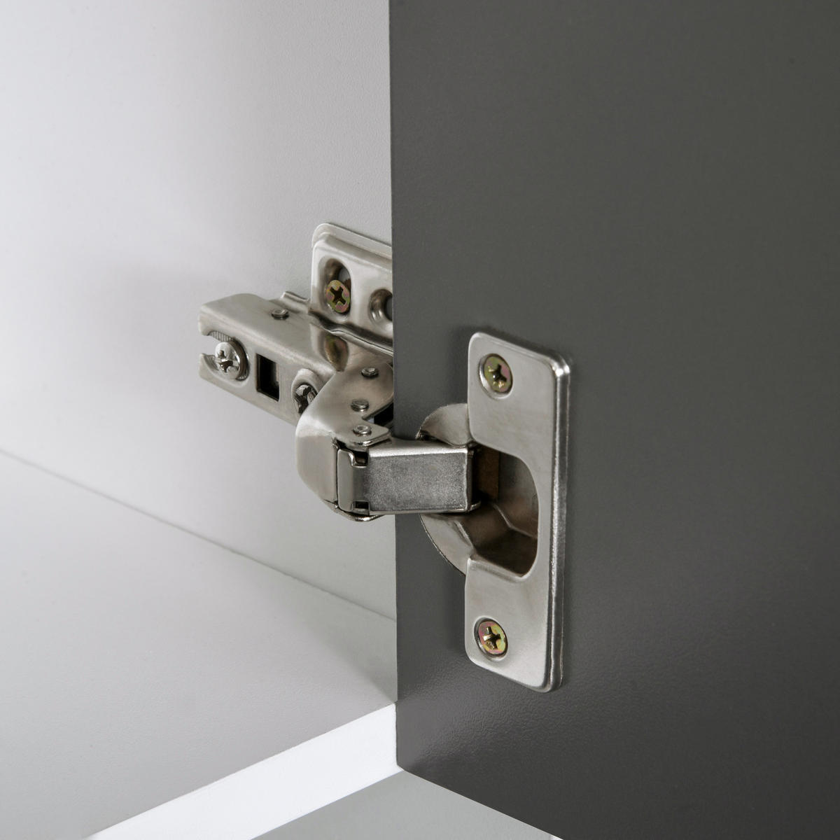 HIGHBOARD DE-10981 2+1 Türen Grau/Weiß - Grau, Holzwerkstoff (40/160/60cm) - ComfortXL