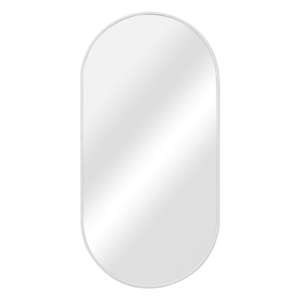 WANDSPIEGEL Corato - Weiß, Glas/Metall (38.4/2.8/78.4cm) - [en.casa]
