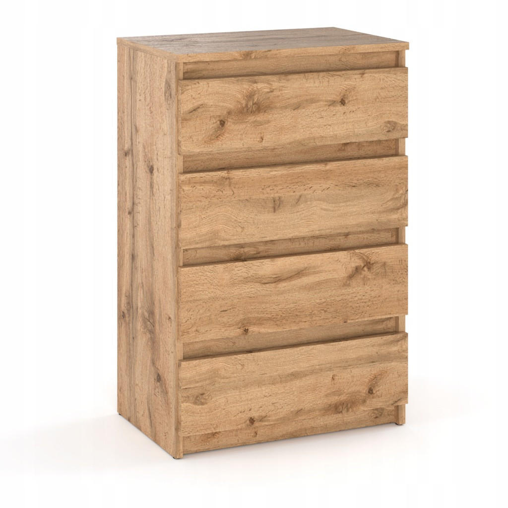 KOMMODE mit Schubladen - Eiche Wotan - Eiche Wotan, Holz (60/92.5/33.5cm) - Stiv Meble