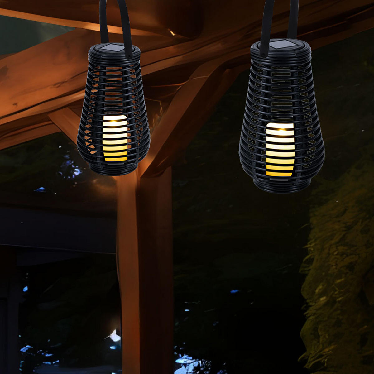 LED AUSSENLEUCHTE Solarlampe Schwarz - Schwarz, Kunststoff (18/26/18cm)