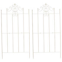 RANKGITTER 2er Set Metall antik-creme - Creme, Metall (85.5/170/2cm) - CLP