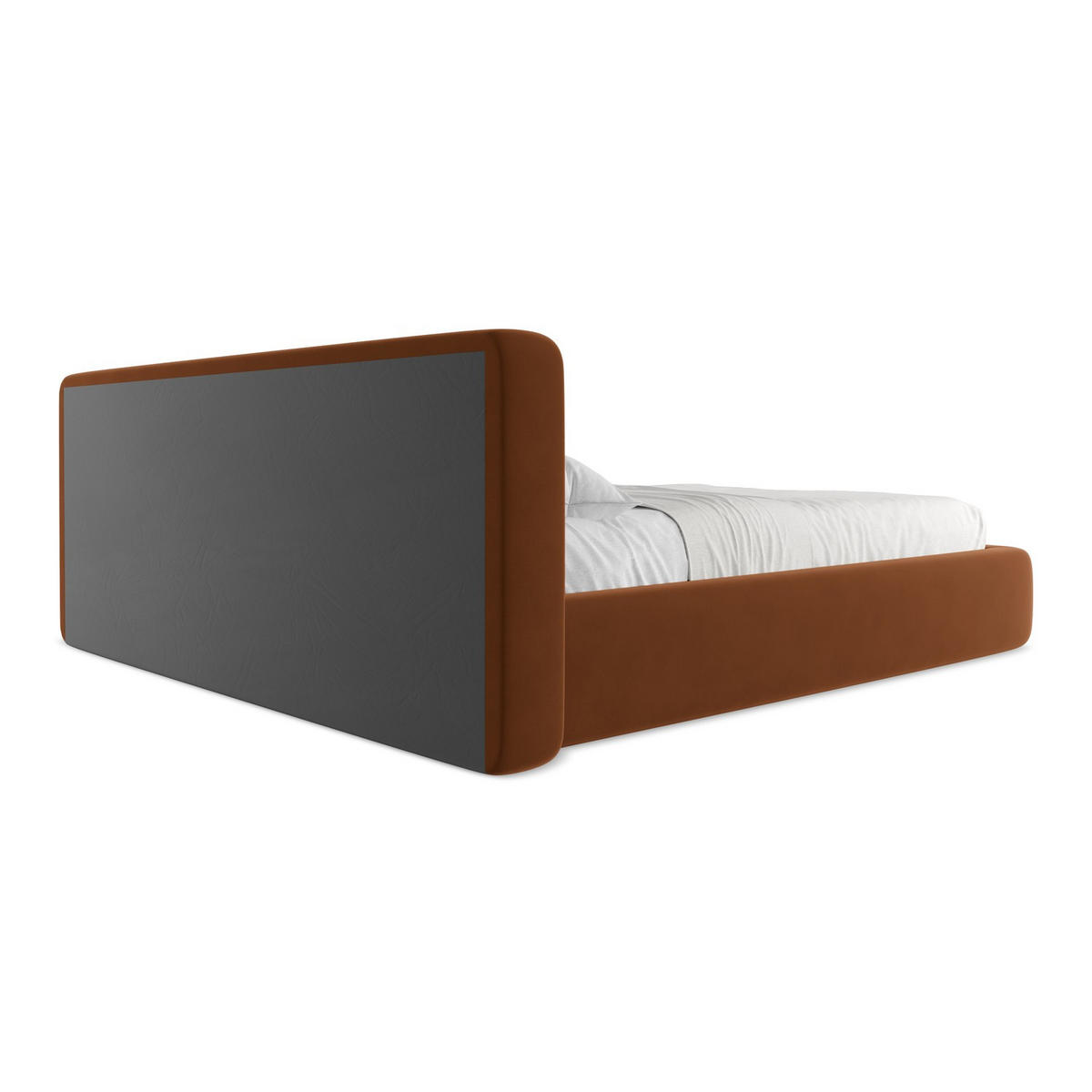 POLSTERBETT mit Bettkasten und Lattenrost 220x225 Orange - Terracotta/Schwarz, Kunststoff/Textil (180/200cm) - LaMiaSofa