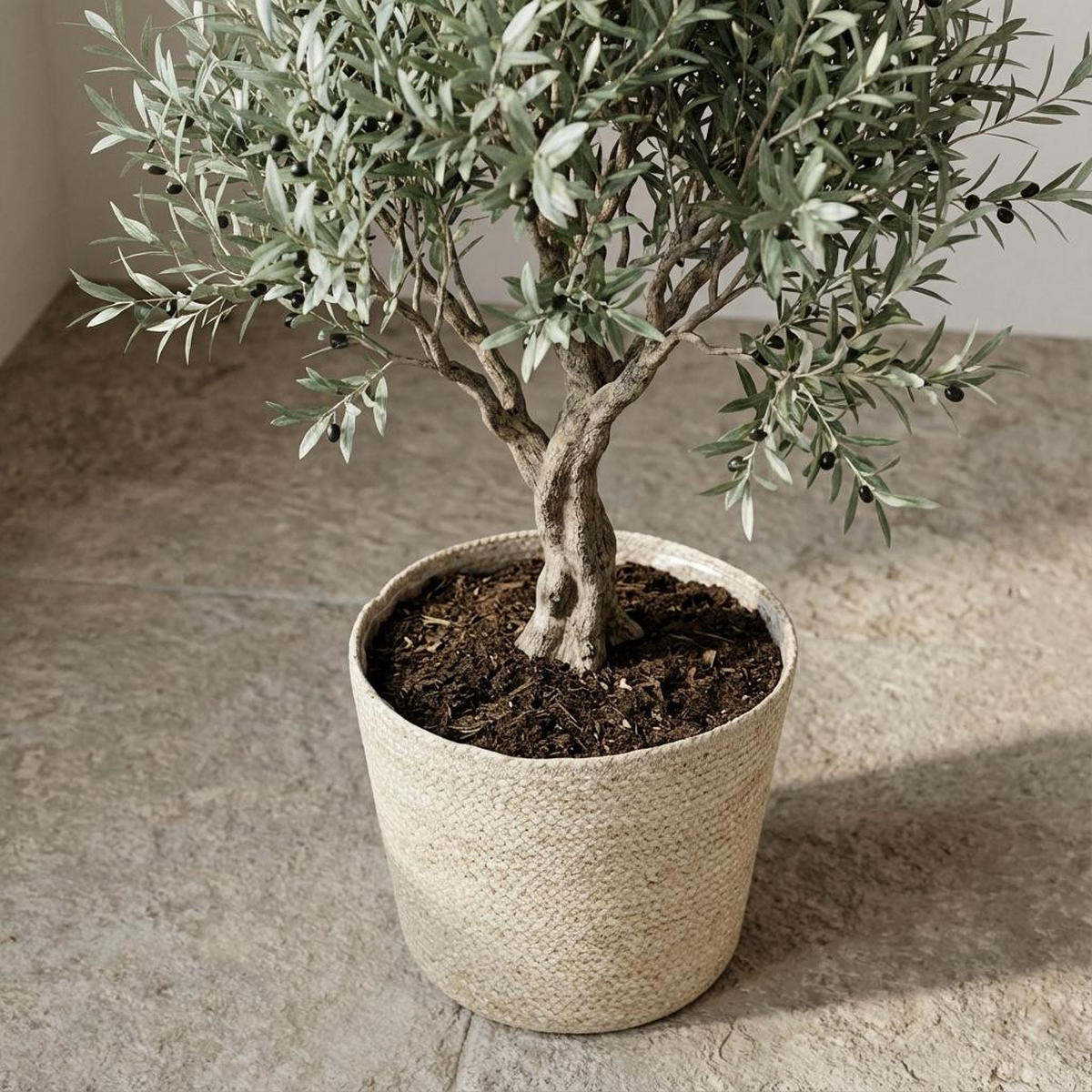 PFLANZENTOPF Selin Ø22cm Höhe 19cm - Naturfarben, Naturmaterialien (22/19cm) - MEERGroothandel
