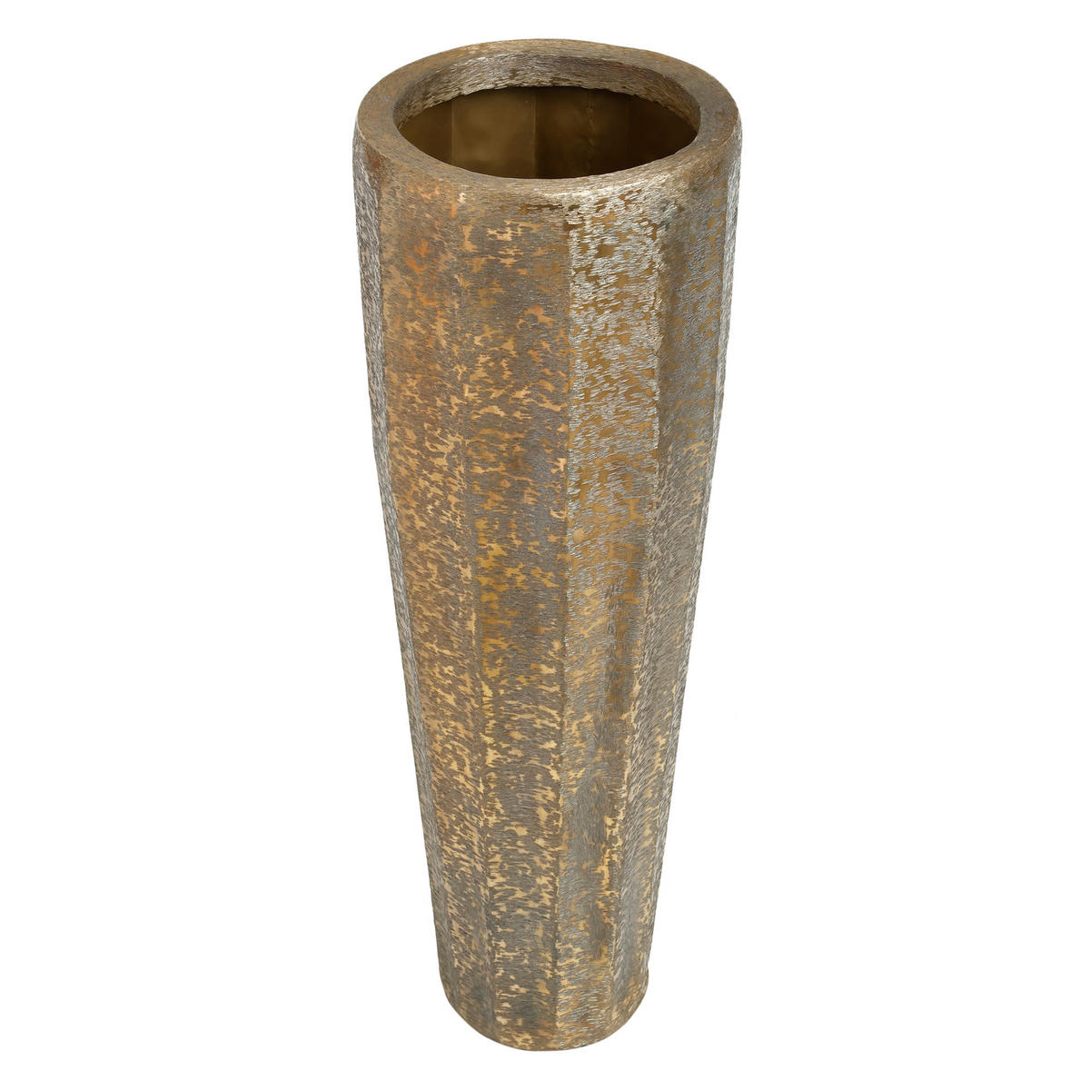 TOPF Adiane Gold 28/28/85.5cm 2er-Set - Goldfarben, Metall (85.5cm) - PTMD Collection