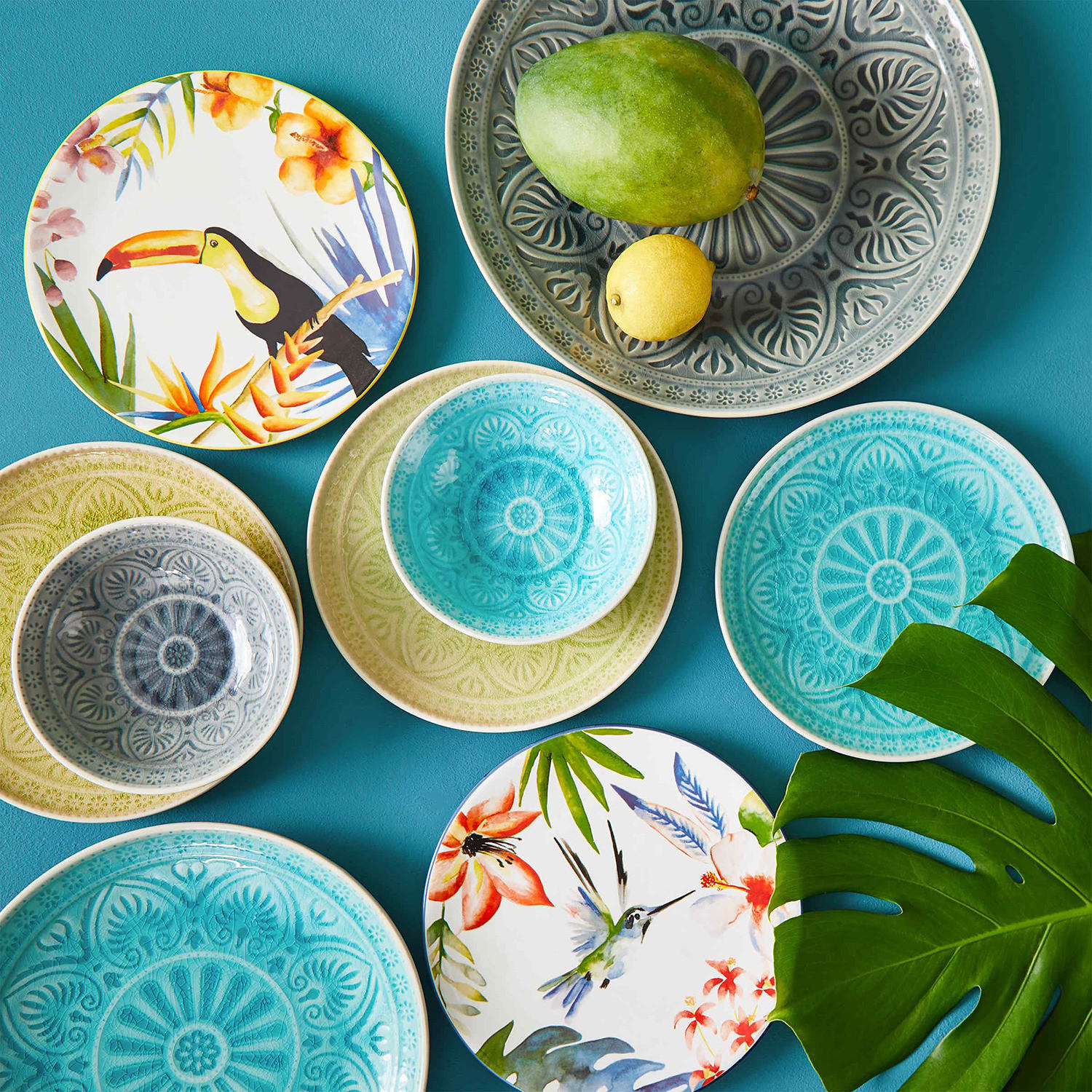 TELLER Sumatra - Türkis, Keramik (21/21/2.5cm) - Butlers