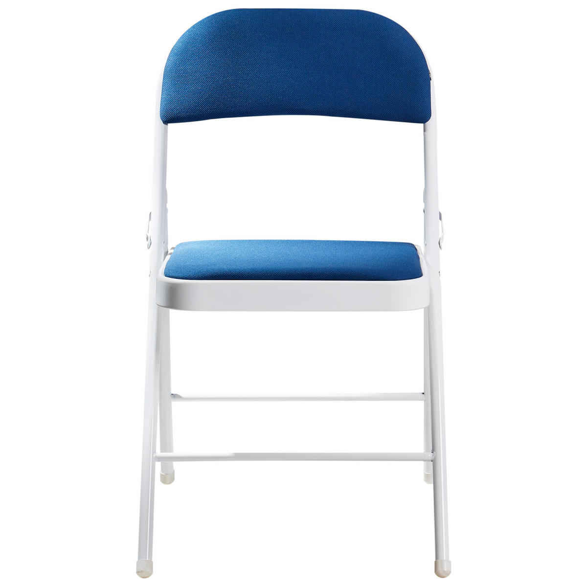 KLAPPSTUHL 4er-Set Metall Blau/Weiß Sparks - Blau, Metall (45/77/47cm) - Beliani