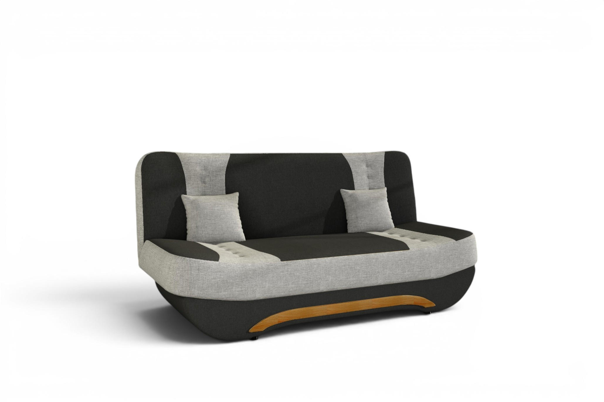Fun Möbel Schlafsofa Hellgrau 189x88x90 cm